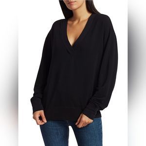 Women's Black V-Neck Sweater